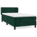 vidaXL Posteľný rám boxsping s matracom tmavozelený 80x200 cm zamat
