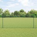 vidaXL Hexagonálny plot s stĺpom 25 x 1,4 m PVC potiahnutá oceľ Zelená