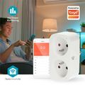 Chytrá DUO zásuvka NEDIS WIFIP141EWT /Wi-Fi/merič spotreby/16A/3680W/biela