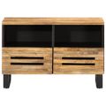 vidaXL TV skrinka 70x34x46 cm, surový mangový masív