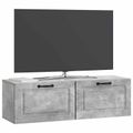 vidaXL Nástenná TV skrinka Nástenný Betónovo sivá 98 x 31 x 30 cm