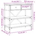 vidaXL Konzolový stolík čierny 75x34,5x75 cm kompozitné drevo