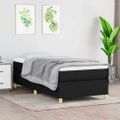 vidaXL Posteľný rám s boxspringom Čierna 90x200 cm Látka