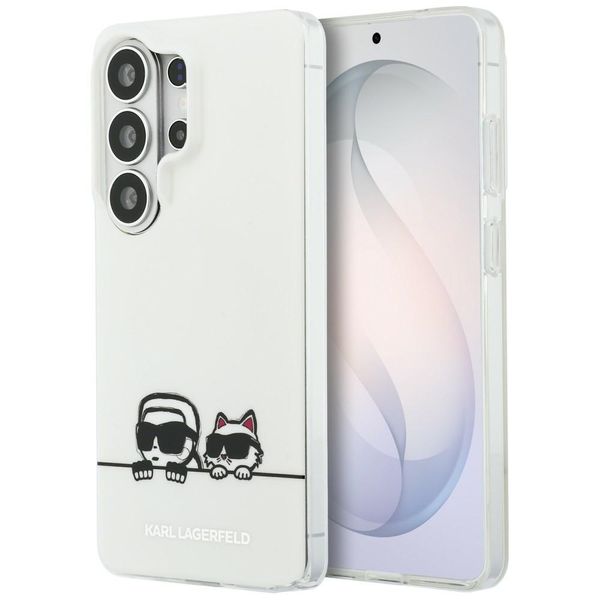 Puzdro Karl Lagerfeld IML Peekaboo Karl&Choupette MagSafe pre Samsung Galaxy S26 Ultra transparentné