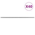 vidaXL Záhradné plotové stĺpiky 40 ks strieborné 220 cm oceľ