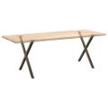 vidaXL Nohy k jedálenskému stolu v tvare X, 2 ks, prírodná oceľ, 80 x (72-73) cm, oceľ