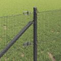 vidaXL Zváraný drôtový plot s hrotmi 100 x 1 m Oceľ s PVC povrchom