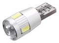 Žiarovka 6 SMD LED 12 V T10 s rezistorom CAN-BUS ready biela