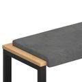 vidaXL Vankúš na lavičku Zamat Tmavosivá Hĺbka 35 cm