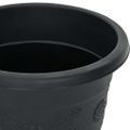 vidaXL Kulatý kvetináč 6 ks Čierna Ø 39 x 32 cm Plast