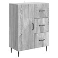 vidaXL Servírovacia skriňa so zásuvkou Sivá sonoma 66 x 34,5 x 89,5 cm