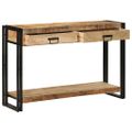 vidaXL Konzolový stôl Hnedá 120 x 33 x 75 cm Masívne mango drevo