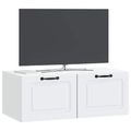 vidaXL Nástenná TV skrinka Biela 78,5 x 41 x 30 cm Kompozitné drevo
