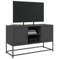 vidaXL TV skrinka čierna 100,5x39x60,5 cm oceľ