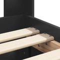 vidaXL Posteľový rám s úložným priestorom a čelom Čierna 100 x 200 cm