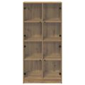 vidaXL Highboard Remeselný dub 68 x 37 x 142 cm Kompozitné drevo