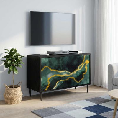 vidaXL TV skrinka WIJHE 69 x 33 x 50,5 cm Čierny dub Kompozitné drevo