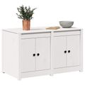 vidaXL Kuchynská skriňa MEPPEL Biela 106 x 55 x 64 cm Borovicový masív