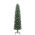 vidaXL Umelý vianočný stromček Zelená 240 cm PVC, oceľ a plast