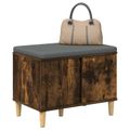 vidaXL Predsieňová lavica s vankúšom Údený Dub 60 x 38 x 46 cm