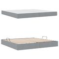 vidaXL Postel s úložným prostorem a matrací Svetlosivá 200 x 200 cm