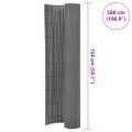 vidaXL Obojstranný záhradný plot, PVC 150x500 cm, sivý
