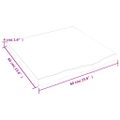 vidaXL Nástenná polica tmavohnedá 60x60x(2-4) cm ošetrený dubový masív