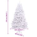 vidaXL Umelý výklopný vianočný stromček so stojanom biely 270 cm