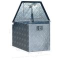 vidaXL Hliníková bednička 737/381x410x460 mm, strieborná