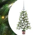 vidaXL Vianočný stromček s 150 LED-i so stojanom Zelená 65 cm PE