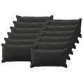 vidaXL Poťah na podložku 12 pcs HOUTEN Čierna 40 x 80 cm Zamat