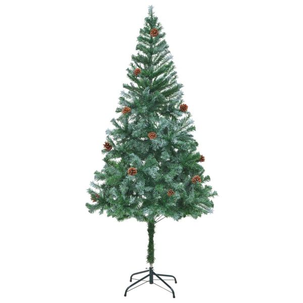 vidaXL Umelý vianočný stromček so šiškami 180 cm