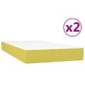 vidaXL Boxspring posteľ s matracom zelená 200x200 cm látka