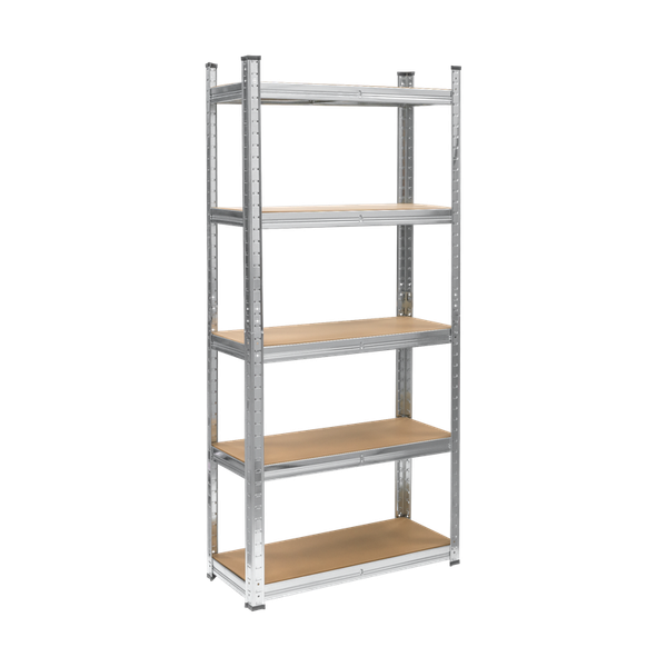 Kovový úložný regál Atos RB-1255 150x70x30 cm strieborný