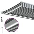 vidaXL Automaticky zaťahovacia markíza LED antracit a biela 350x250 cm