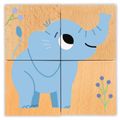 Drevené puzzle kocky Kamaráti z divočiny