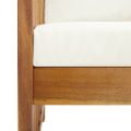 vidaXL Záhradná lavička s podložkami 119 cm, akáciový masív