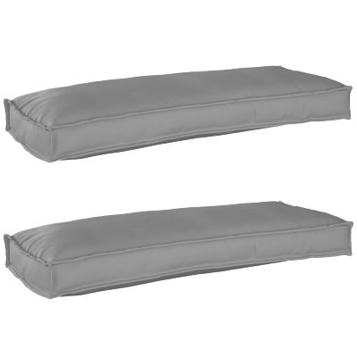 vidaXL Sada vankúšov na palete 2 pcs Sivá 100 x 40 x 8 cm