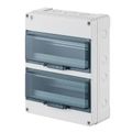 Rozvádzač FlatBOX 5926 IP65, 26mod., na omietku, priehl. dvere, 340x270x119,5mm