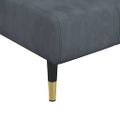 vidaXL Pohovka v tvare L tmavosivá 275x140x70 cm zamat