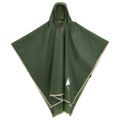 vidaXL Pončo do dažďa s kapucňou dizajn 2 v 1 zelené 223x145 cm