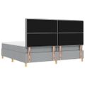 vidaXL Posteľ s pružinovým rámom Svetlosivá 200 x 200 cm látka