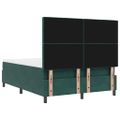 vidaXL Posteľ s pružinovým rámom Tmavozelená 190 x 140 cm Zamat