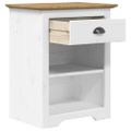 vidaXL Nočný stolík BODO hnedý 53x38,5x67 cm borovicový masív