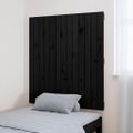 vidaXL Nástenné čelo postele čierne 82,5x3x90 cm masívna borovica