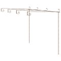 vidaXL Záhradná pergola, starožitná hnedá 4x3x2,5 m, železo