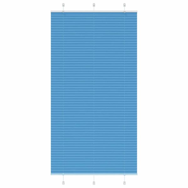 vidaXL Plisovaná roleta modrá 105x200 cm, šírka látky 104,4 cm, polyester
