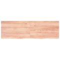 vidaXL Kúpeľňová doska bledohnedá 160x50x(2-4) cm ošetrený masív