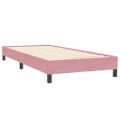 vidaXL Posteľný rám boxsping bez matracom ružový 90x220 cm zamat