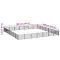 vidaXL Koterec pre psov strieborný 49 m² oceľ